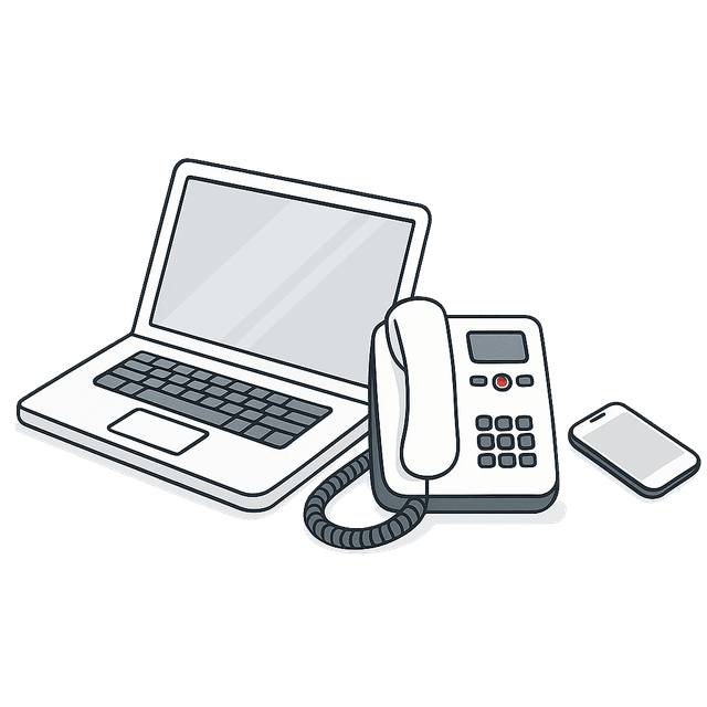 Multiple meeting scenarios showing phone calls, in-person meetings, and video conferences